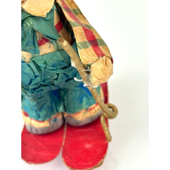 Rare Paper Mache Raggedy Andy Skiing Ornament Vintage Handmade Christmas READ - Picture 12 of 16